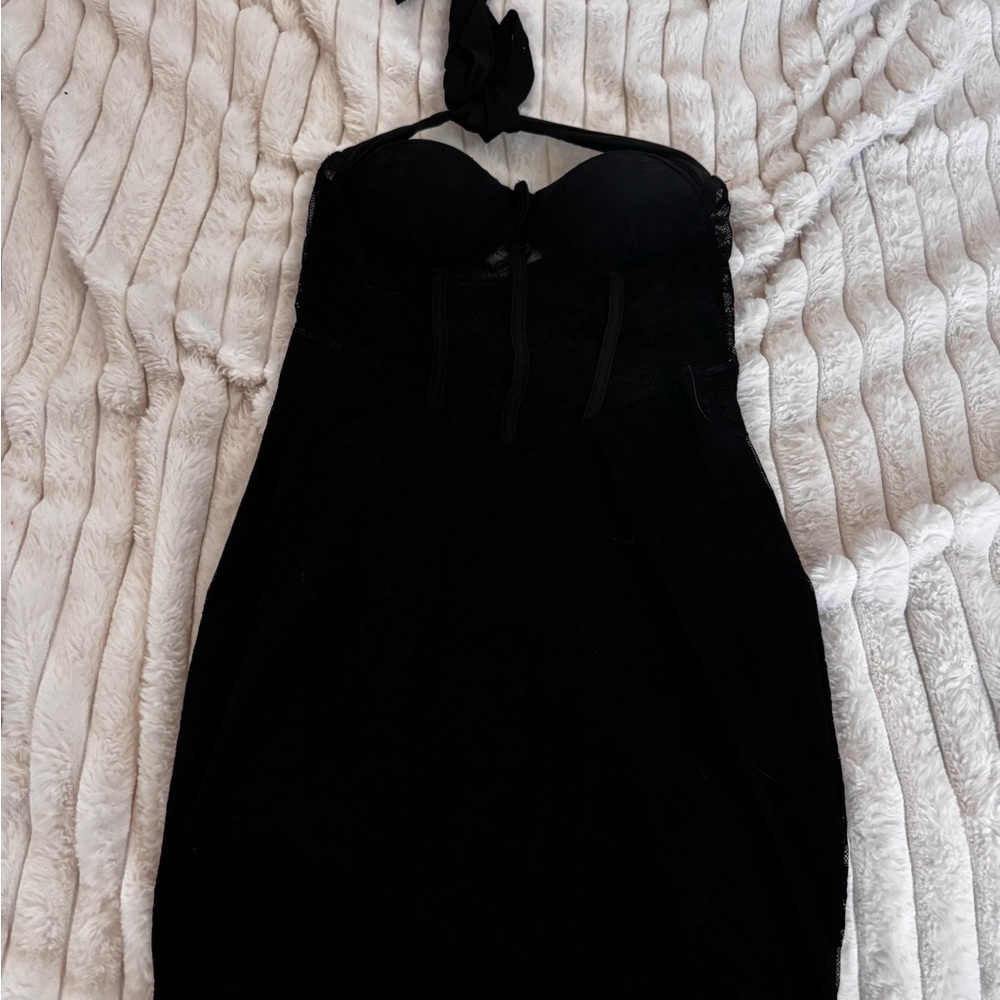 Amazon Black Strapless Dress